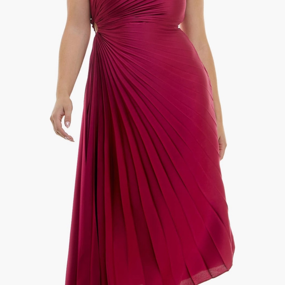 Nicole Miller One Shoulder Dress - Rich Pink
